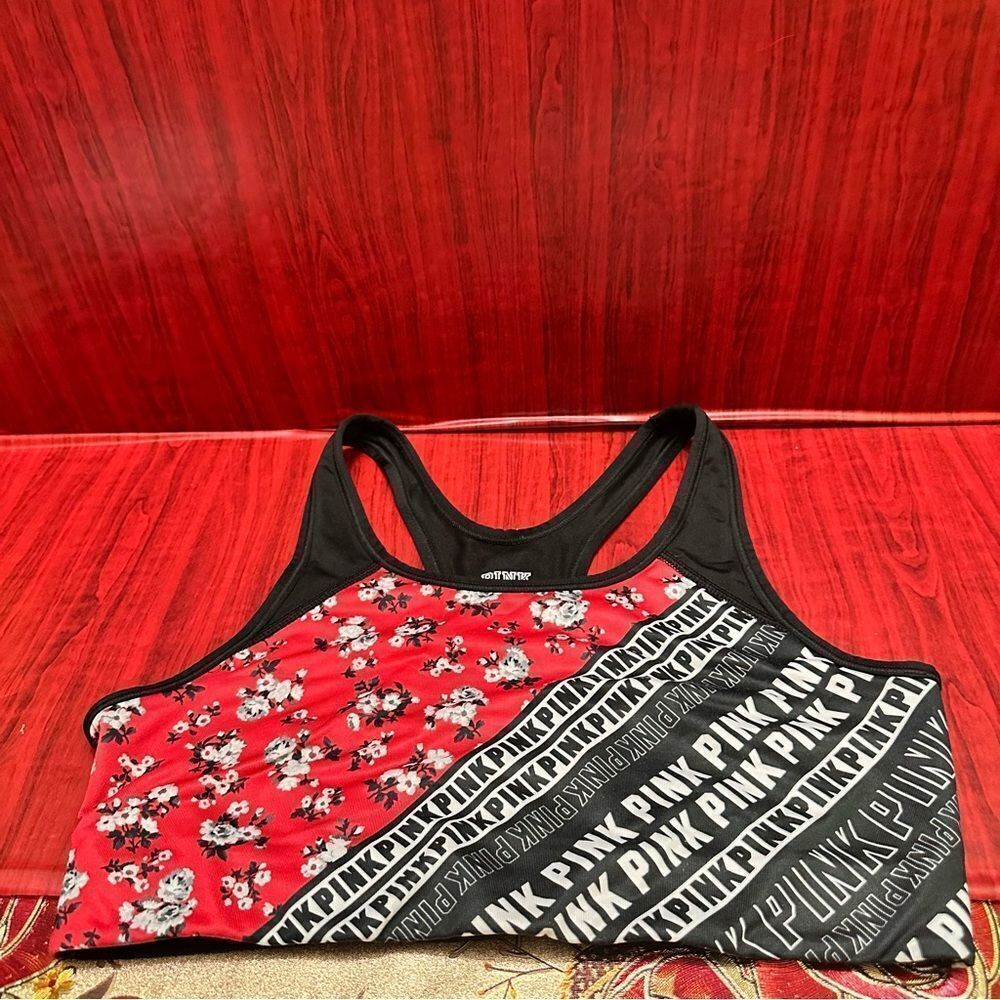 PINK Victorias Secret sport bra floral L